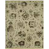 Dominique Wool Area Rug in Ivory