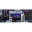 Grand lit mezzanine en métal avec garde-robe et lumière DEL, grand lit mezzanine avec bureau en forme de L et port USB