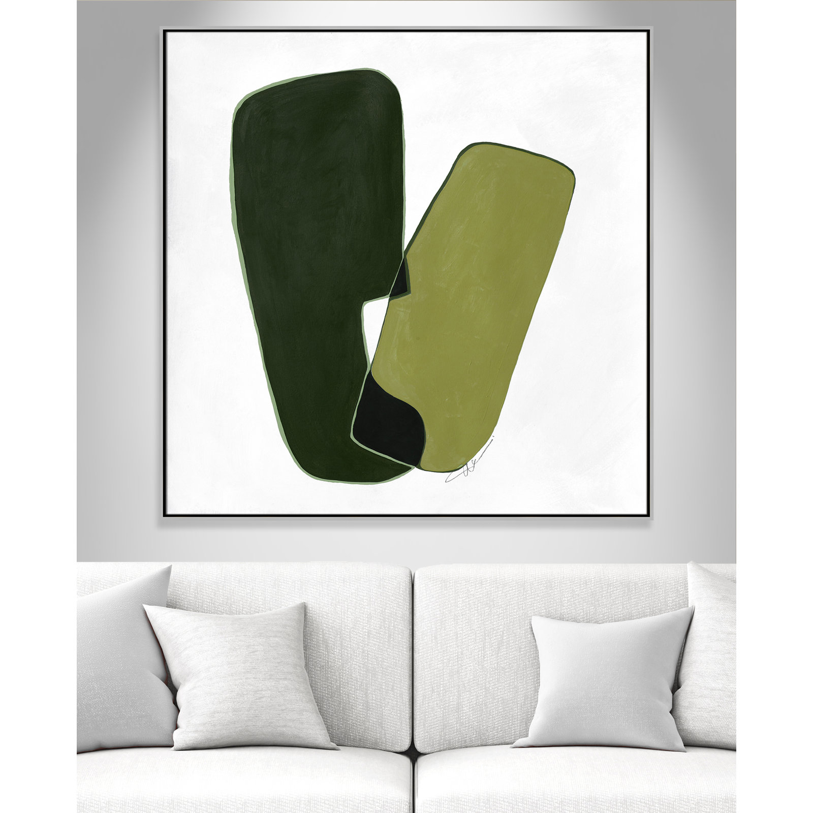 Unity II Print by , Silver, 46.5" H x 46.5" W