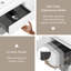 Meuble-lavabo flottant 48 po avec lavabo, meuble-lavabo mural moderne avec lavabo en résine et tiroirs à fermeture en douceur 48 po-3444019-3444017