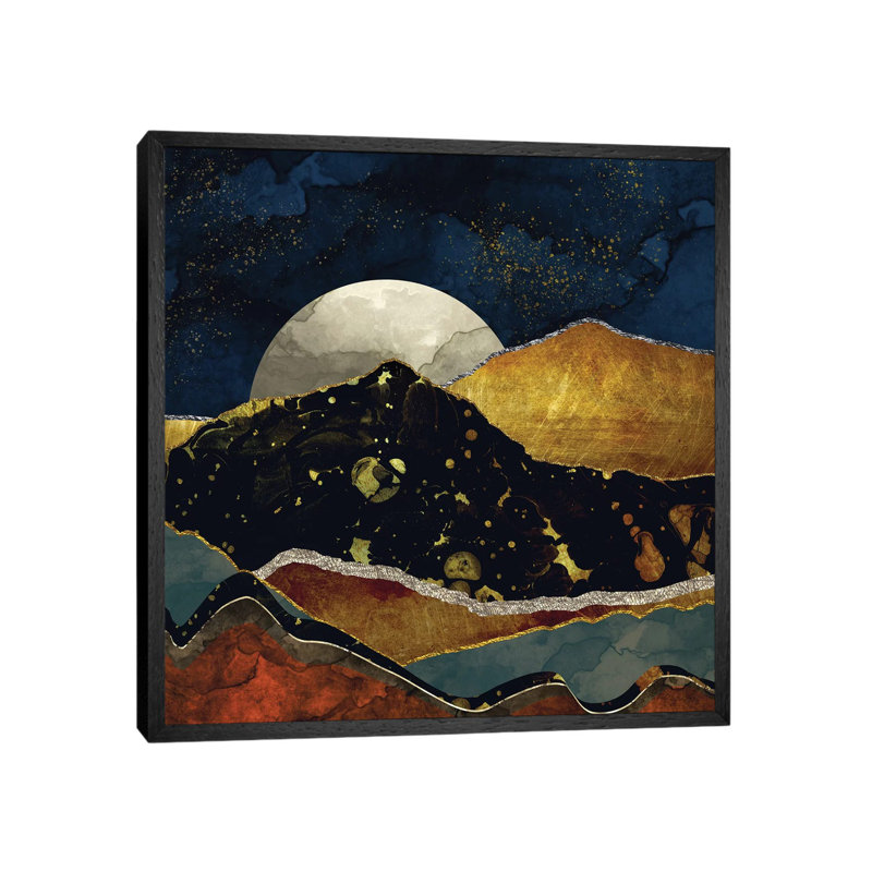 Bronze Night - Print on Canvas, Black Framed, 93.98 cm H x 93.98 cm W