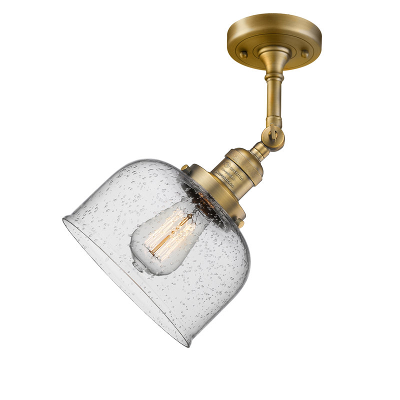 Appliquee à bras 1 lumières bell Adalhard, Laiton brossé