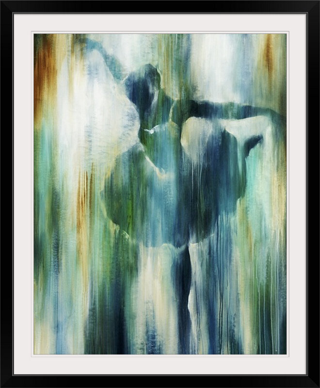 'grâce Et L'équilibre En Peignant L'impression Rikki Drotar, 23" H x 20" lx 1" p, Noir encadré