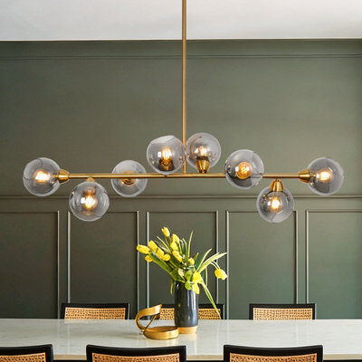 8-light Linear Chandelier Bubble Chandelier Modern Chandelier For Dining Room And Kitchen Island