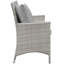 Ensemble de patio extérieur en rotin 4 pièces avec coussins Bridge par Modway-22363529