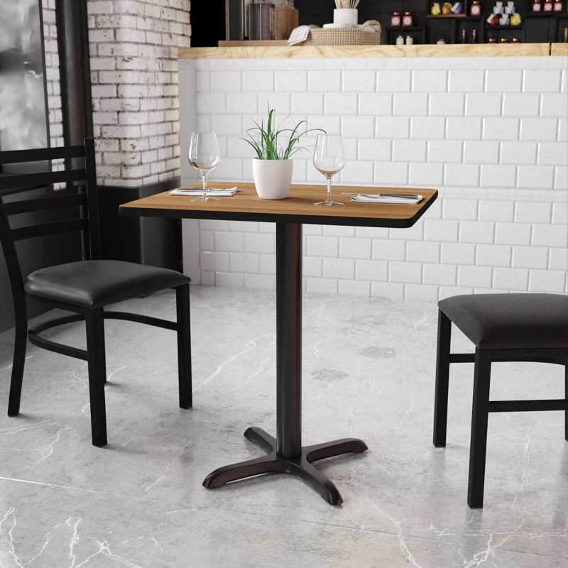 Plateau de table en stratifié Jaramillo, L 42 po x L 30 po, Noir, Hauteur standard (hauteur de 31,13 po)