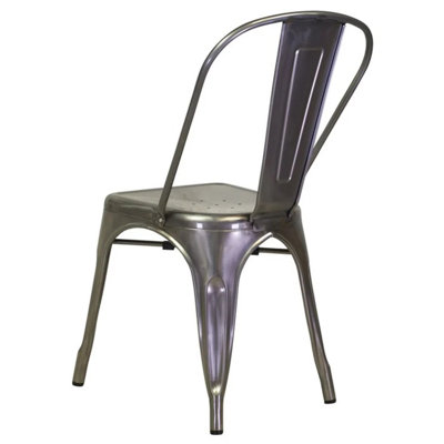 Chaise de salle à manger en métal