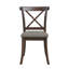 Ensemble de 2 chaises à dossier en X, chaises d'appoint rembourrées en tissu moderne-1816957298