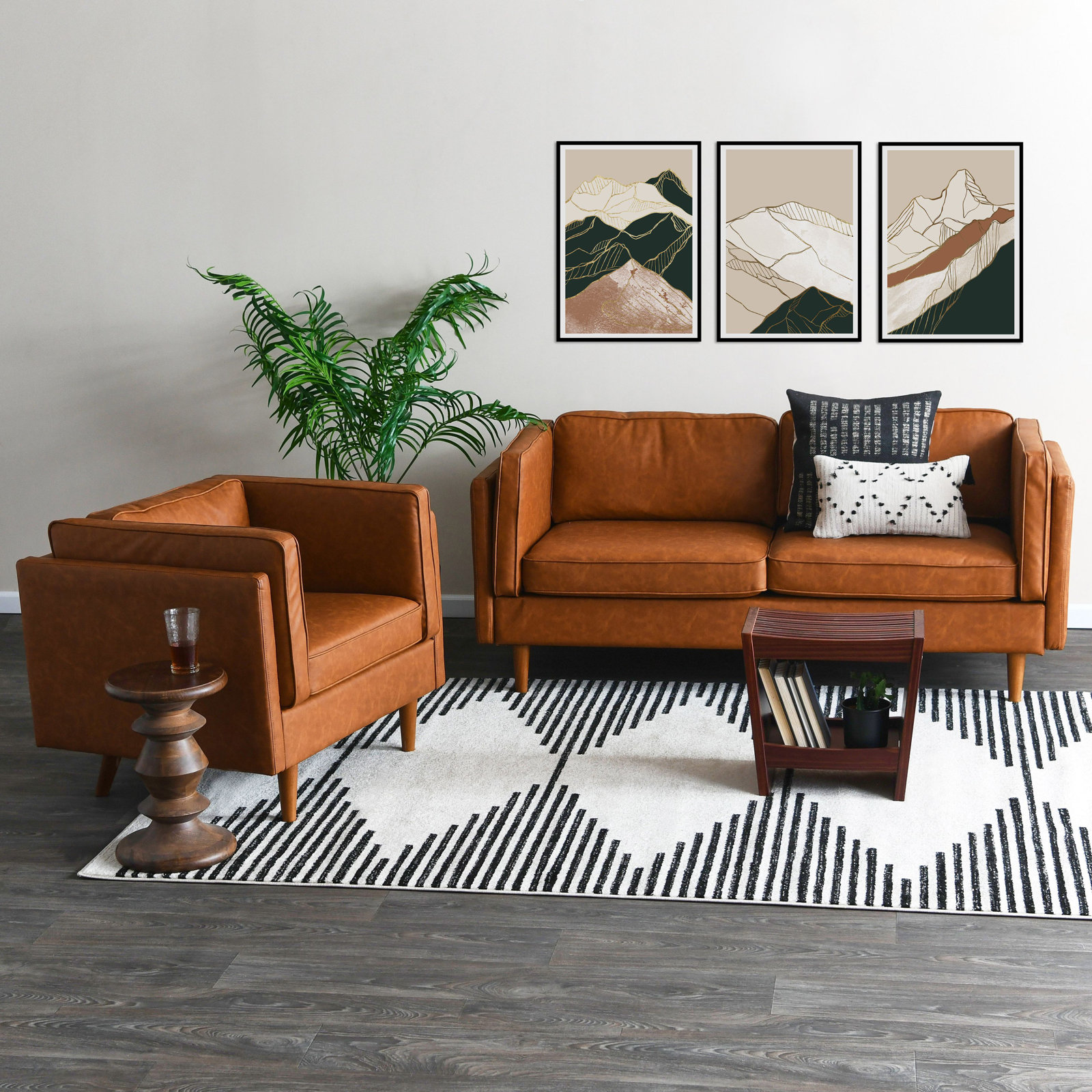 Trashawn Solid Wood End Table, Walnut