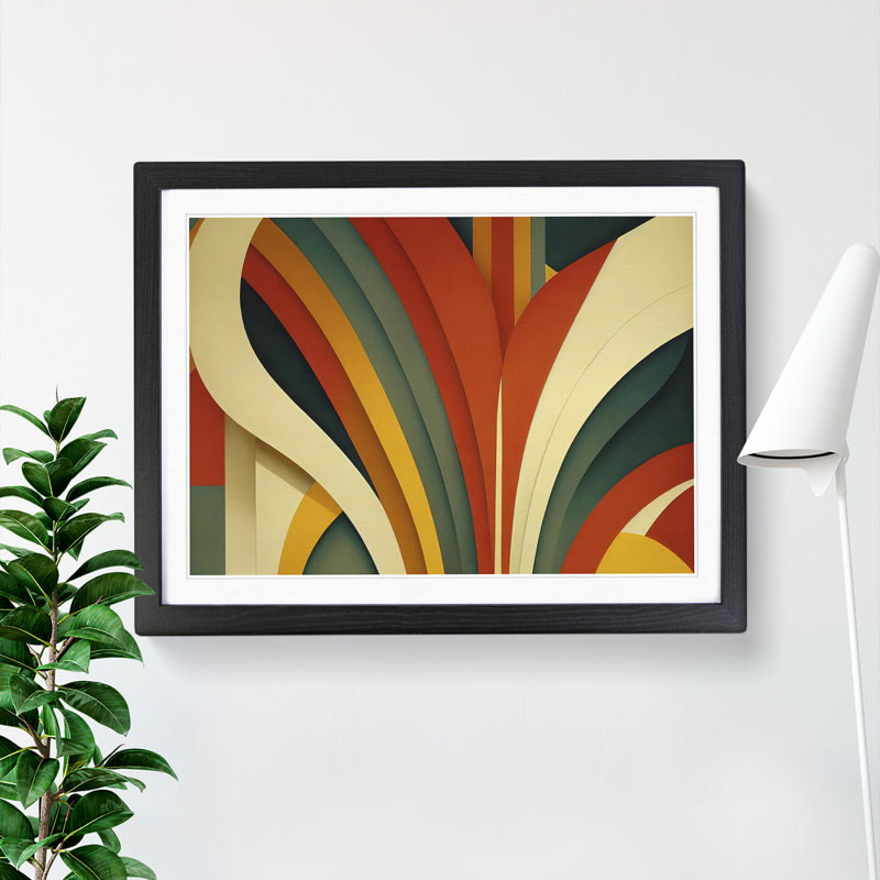 Art Deco Art Vol.2 - Single Picture Frame Print, Black Framed, 46cm H x 64cm W x 2cm D