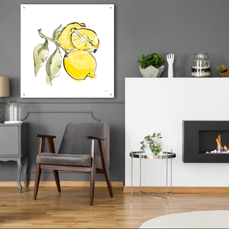 «Lemon Still Life II» par Chris Paschke, H 36 po x l 36 po x P 0,2 po