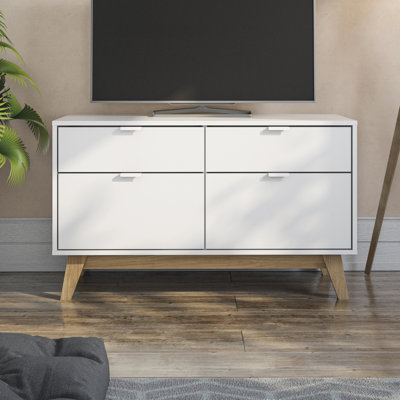 Fedosia Modern Compact TV Stand with Ample Storage – 40†Wide by George Oliver