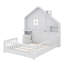 Lit Snug House avec fenêtre, tablettes de chevet et port USB