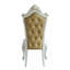 Chaise d'appoint capitonnée en tissu