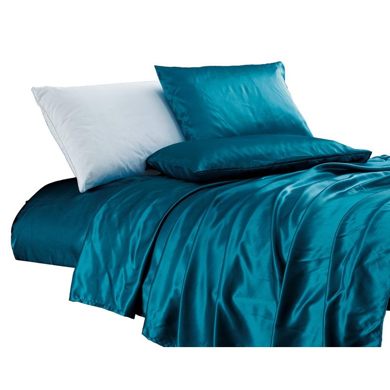 Satin Sheet Set, King, Teal