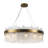 Modern & luxurious 12-Light Dimmable Drum Chandelier With Ripple Glass