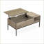 Table basse en métal doré peu encombrante en forme de tambour pour le salon et amp; Chambre à coucher, aucun assemblage requis