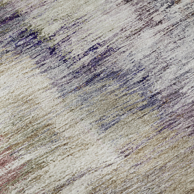Premium Machine Washable Prisco Plum Rug, Rectangle 8' x 10'