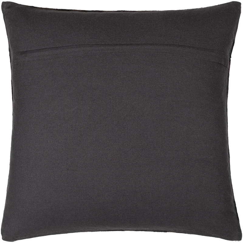 Nashville 20" Black and Gray Leather Geometric Throw Pillow