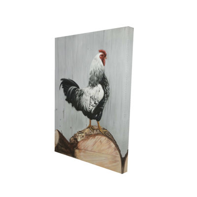 Wyandotte coq sur toile - maison de campagne décorative