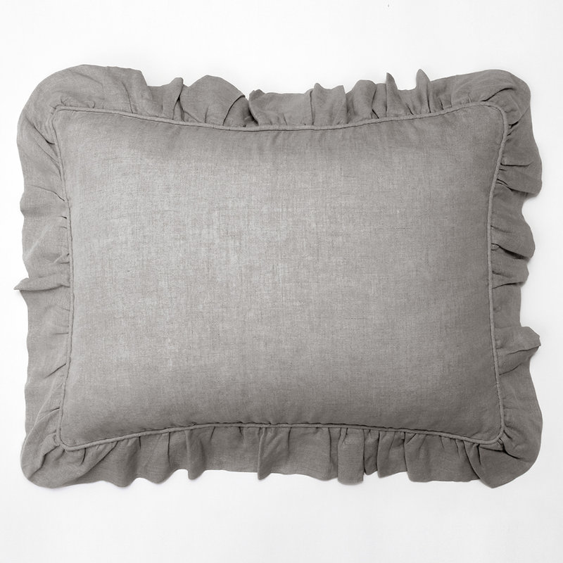 Banji Linen Blend Sham - Standard, Standard, Gray