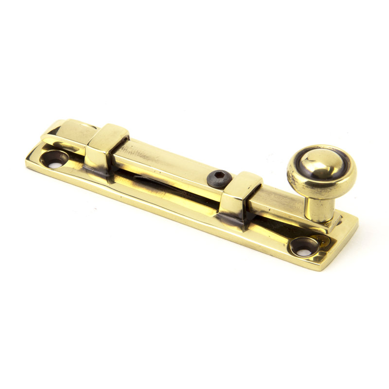 Universal Bolt, 2.5cm H x 10cm W x 2.5cm D, Aged Brass