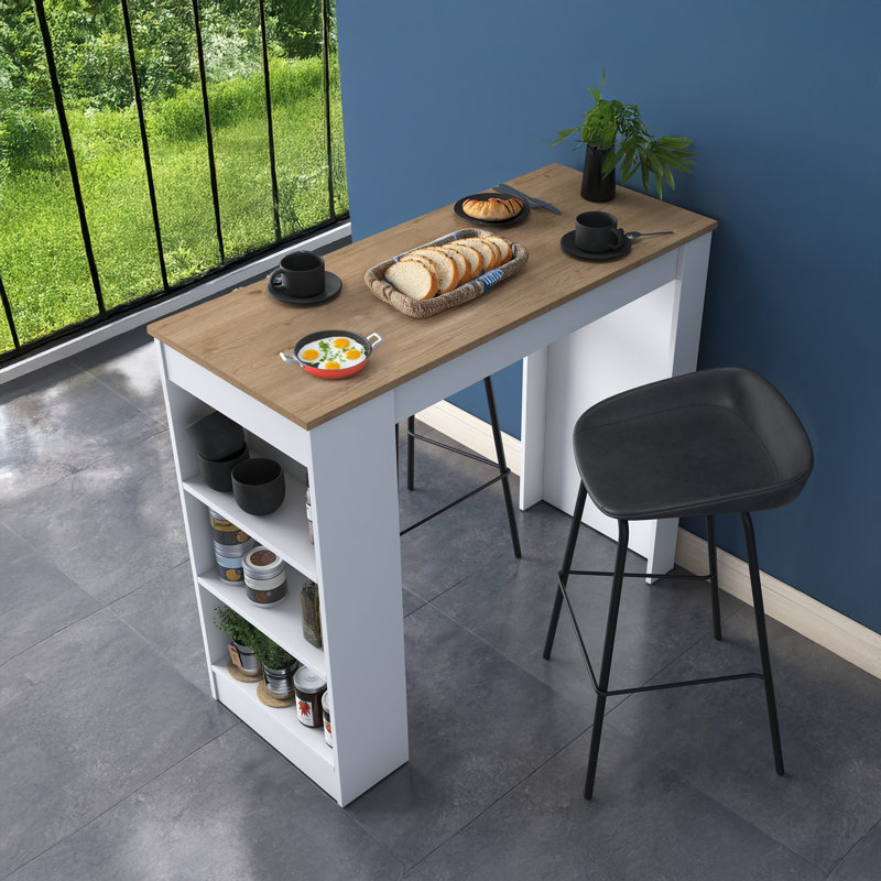 Table de cuisine avec 3 tablettes
