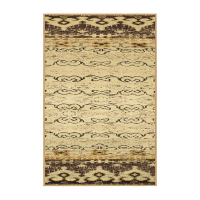 Tapis contemporains brun lavable à la machine 2577