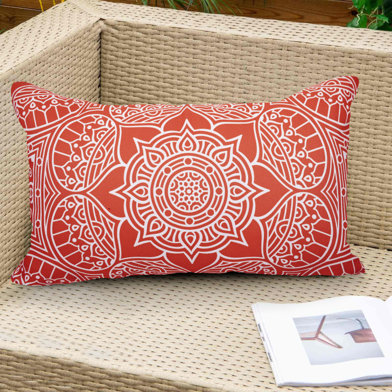 Coussins décoratifs à l'épreuve des intempéries pour l'intérieur et l'extérieur avec insertions - 12 pouces, Rouille