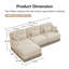 Canapé modulaire en L avec repose-pieds mobile et bordure à pampille-132903120-132903122