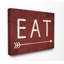 «Eat with Arrow Red» par Daphne Polselli, reproduction d'art textuel sur toile-26610289-26611606