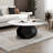 Modern simple round marble coffee table-104349804