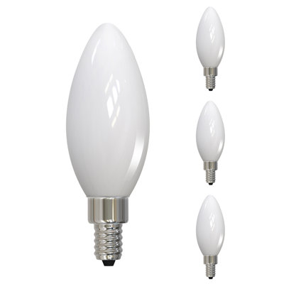 5 Watt (60 Watt Equivalent), B11 LED, Milky Dimmable Light Bulb, E12 Candelabra Base