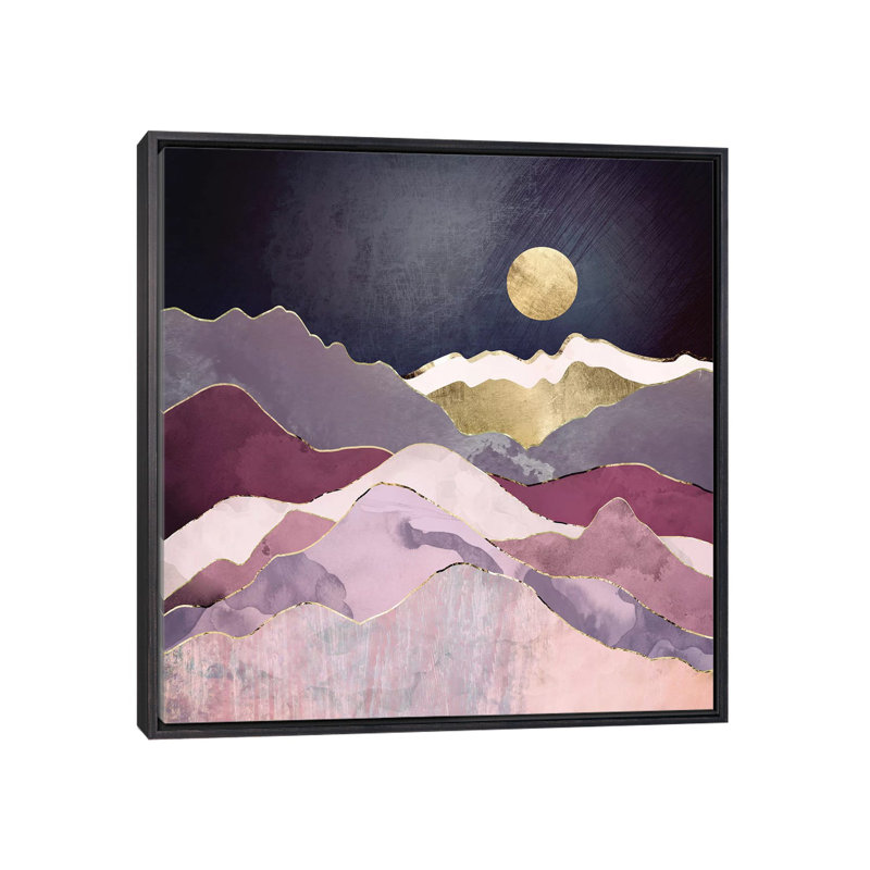 " Raspberry Dream ", Distressed Black Floater Framed, 18" H x 18" W x 1.5" D