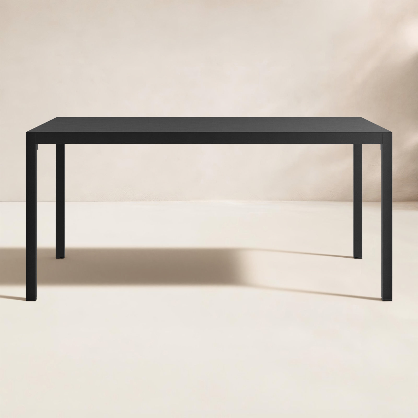 Armando 64" Patio Dining Table, Black