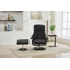 Fauteuil inclinable avec repose-pieds, méridienne moderne pivotante à 360 ° avec repose-pieds, tissu chenille, massage par vibration à 5 points, siège chauffant et dossier réglable à 140 ° pour la maison ou le bureau