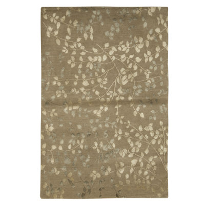 Hand Knotted Area Rug in Straw
