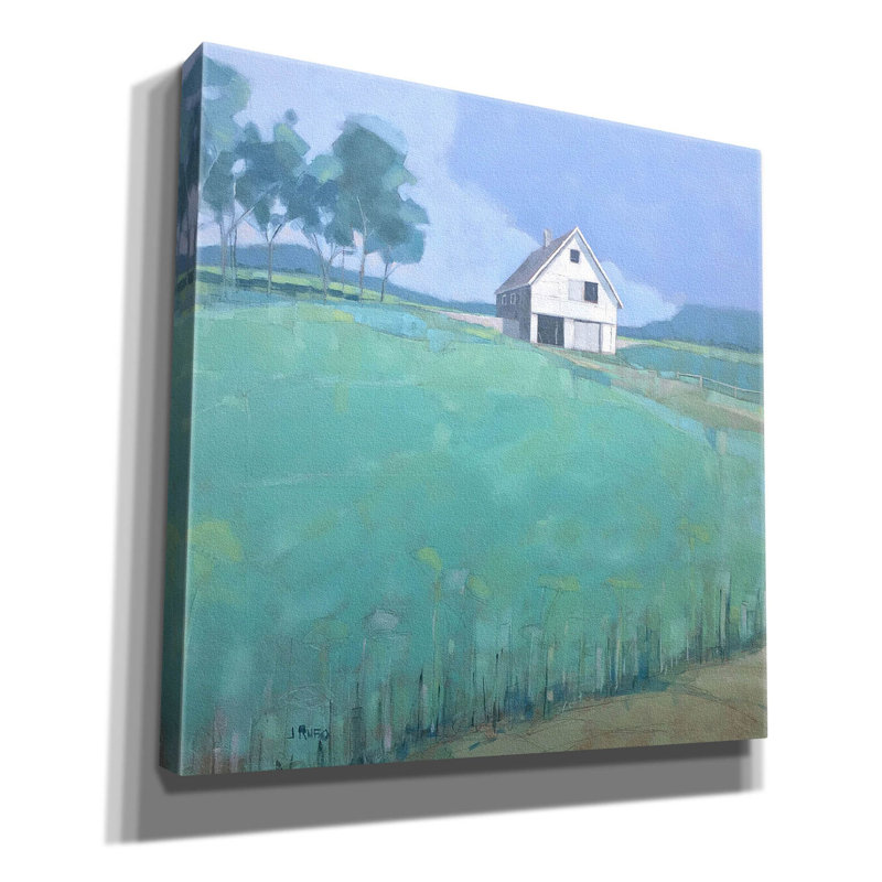 Racette " Barn In Midsummer Light " by John Rufo, 12" W x 12" H