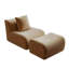Canapé modulaire rembourré 32,7 po avec repose-pieds modulaire avec repose-pieds, sans assemblage requis-131529513