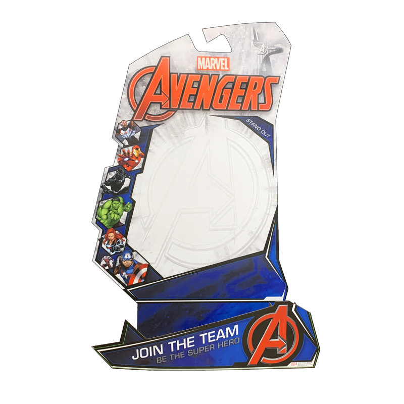 Accroche en carton en toile de fond boîte pour jouets de héros Marvel