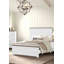 Cadre de lit à panneau de chambre à coucher moderne à deux tons de style campagne moderne en bois de pin blanc 1pc