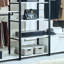 Armoire autoportante blanche en bois avec métal - Rangement profond, cadre rouillé, résistance à l'eau et à la chaleur, finition anti-rayures, cadre de tableau de classement E0 et, espace de rangement supplémentaire