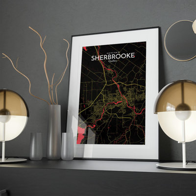 Sherbrooke, carte de la ville, impression