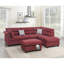 Canapé modulaire en velours rouge # F6419