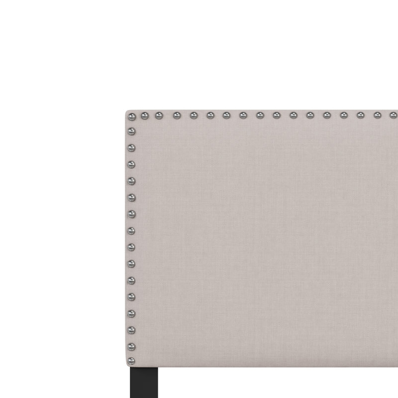 Lit plateforme tapissier Takengon, Brouillard, Double
