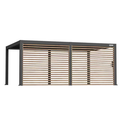 Flexpatio 20' Wide Wood-Grain Slat Walls