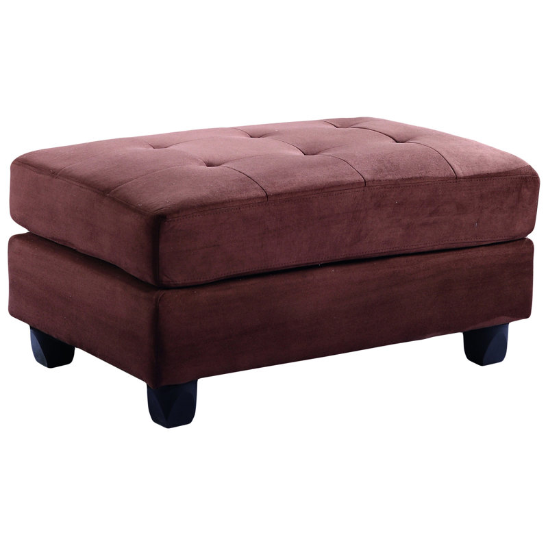 Sleek Contemporary Ottoman, Chocolate