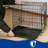 Foldable Metal Dog Cage with Plastic Tray