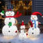 Ensemble 3 pièces de décoration de Noël bonhomme de neige illuminé
