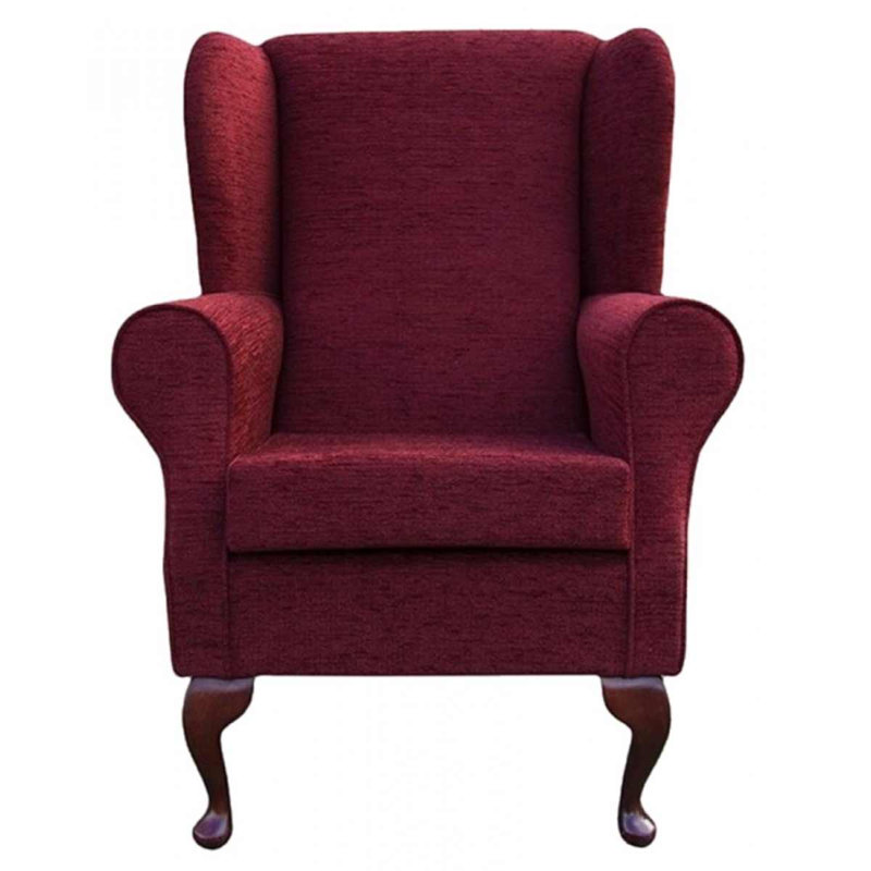 74cm Wide Tufted Wingback Chair, Red